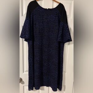 Lane Bryant Short Sleeve Lace Formal Dress Navy/Black Women’s Plus 22